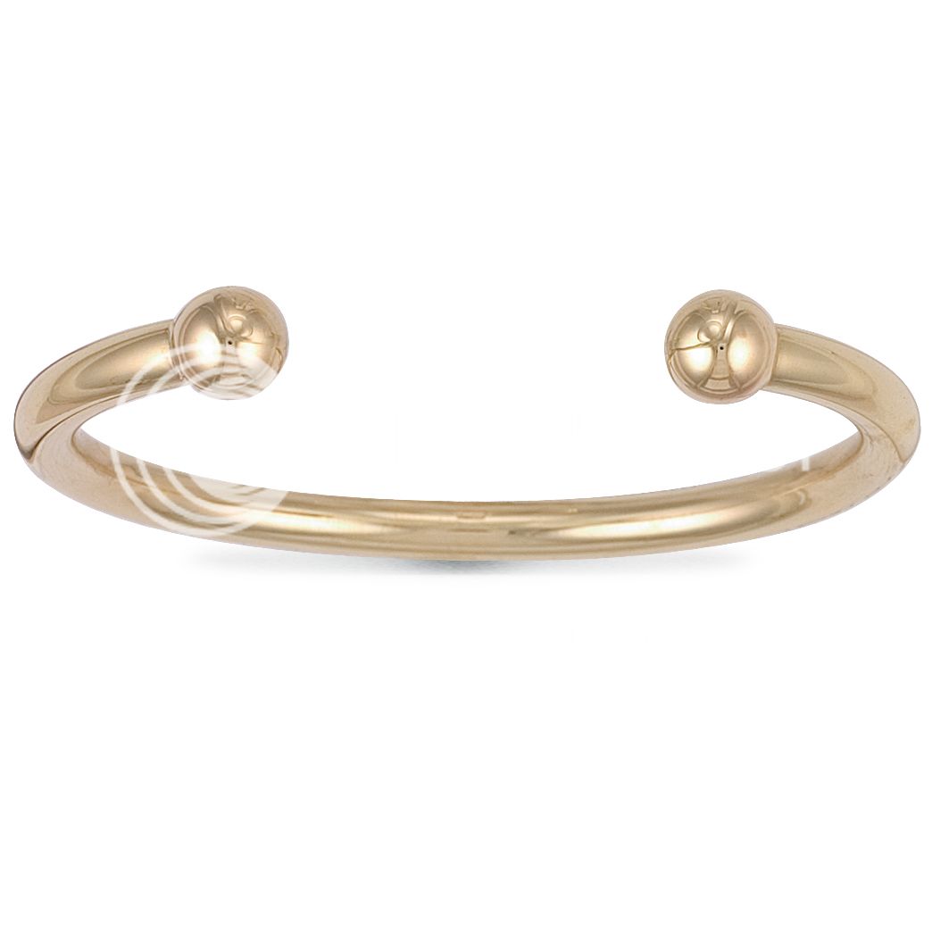 9ct Yellow Gold 6mm Gents Torque Bangle
